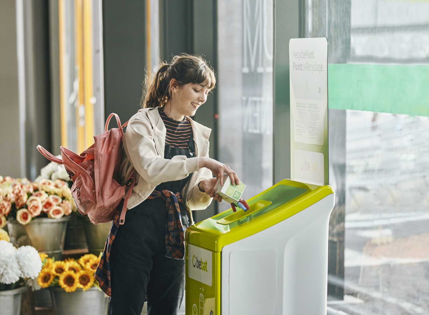 Batterijen binnenbrengen supermarkt