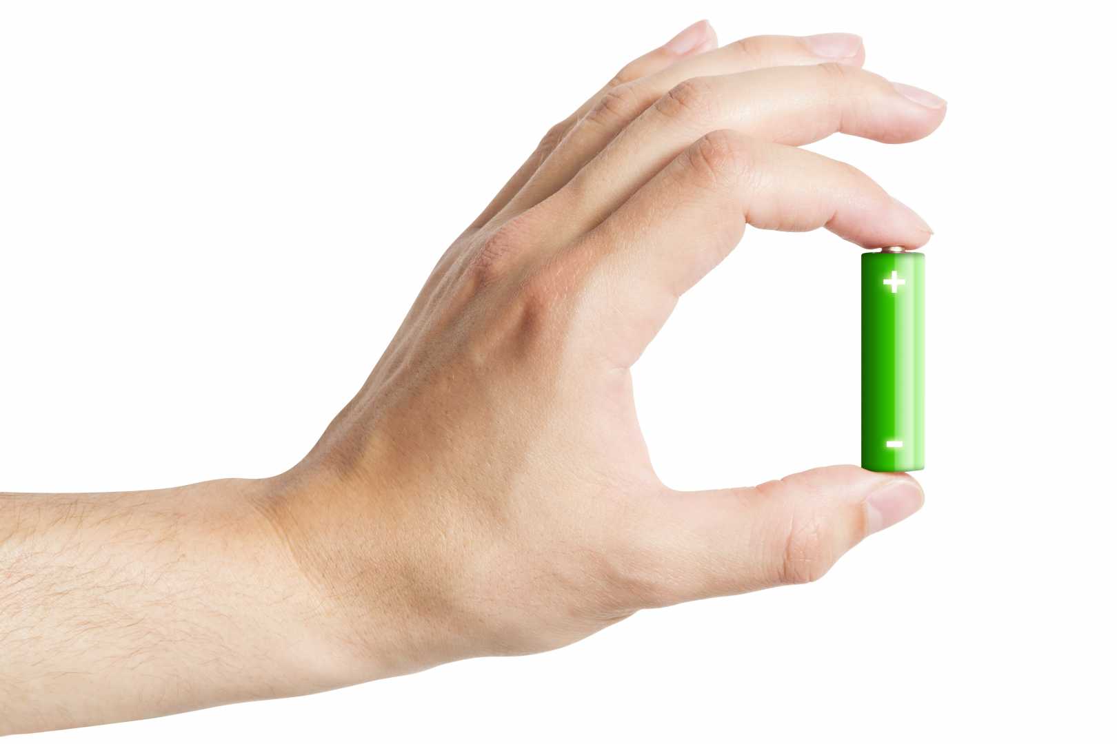 Batterij in hand