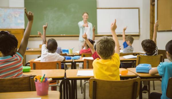 view of a classroom with kids