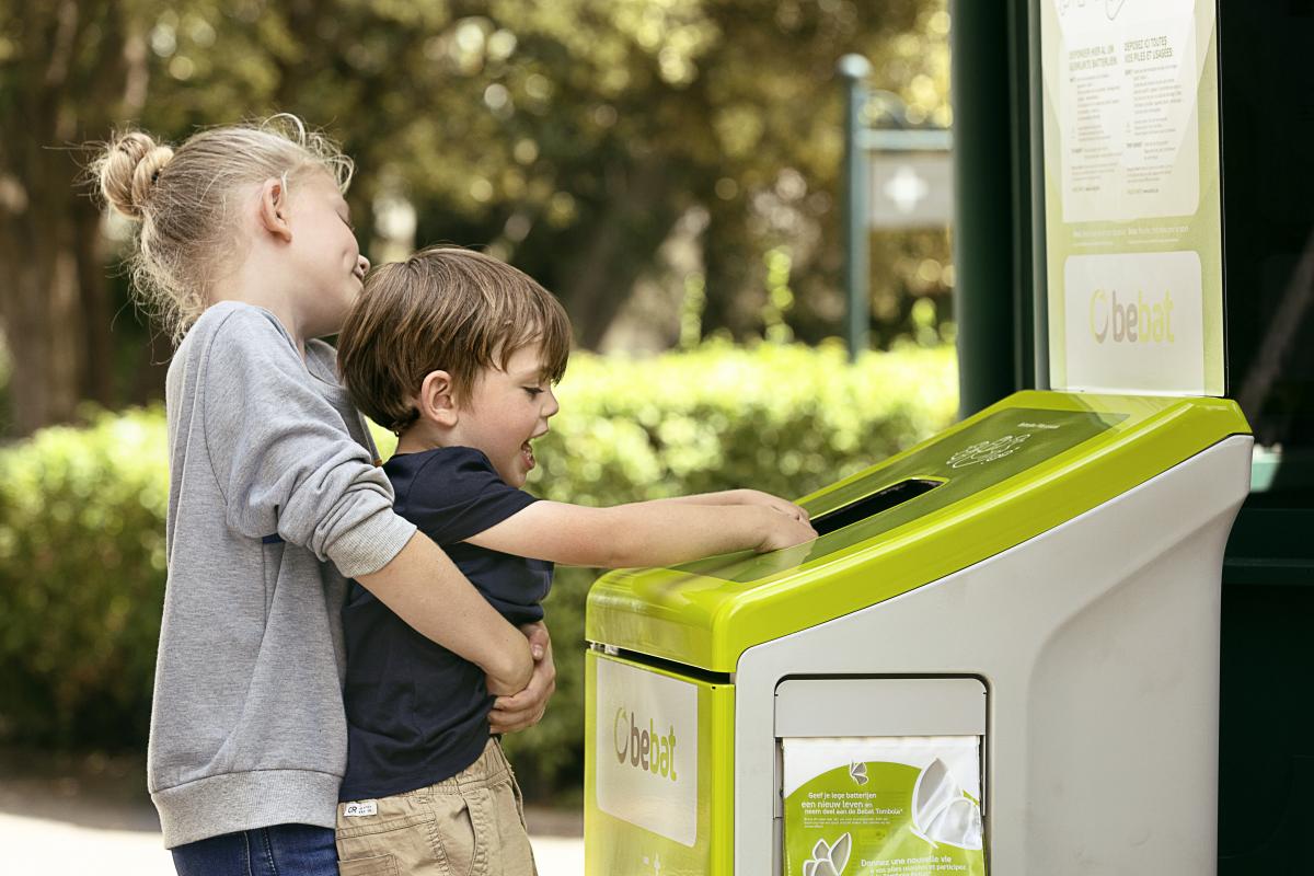 kids collecting batteries in a weird way